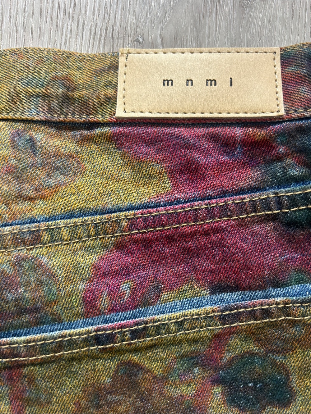MNML Ultra Baggy Leopard Denim Jeans 34 - Picture 7 of 8